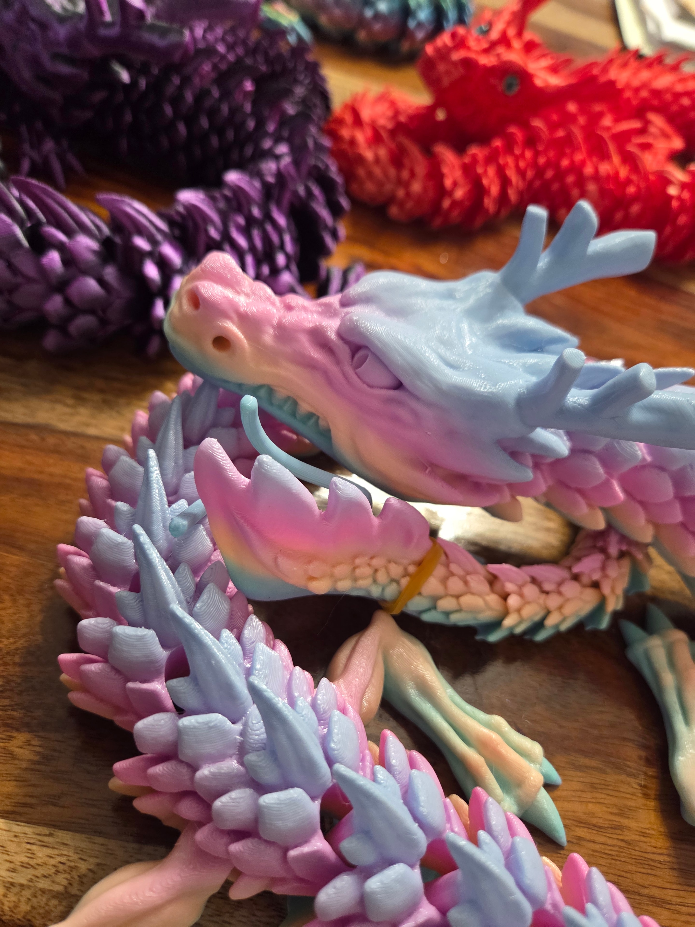 Jumbo Dragon 35in (Pastel Rainbow)